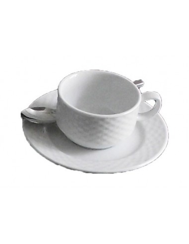 Sous tasse djeuner ø15cm Polo blanc